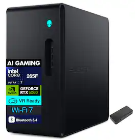 Alienware - Aurora ACT1250 Desktop PC (Intel Ultra 7 265F, 64GB DDR5, 4TB PCIe SSD, Win 11 Pro) - Black