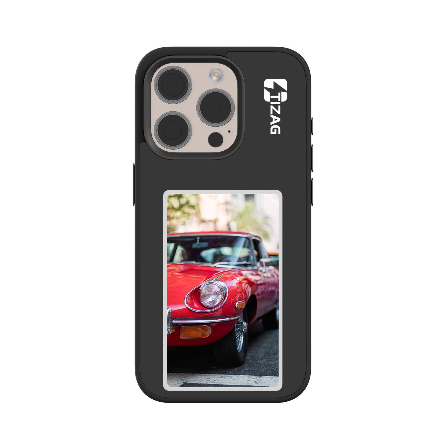 Front. Tizag - Digital Canvas Case for iPhone 16 Pro - Black.