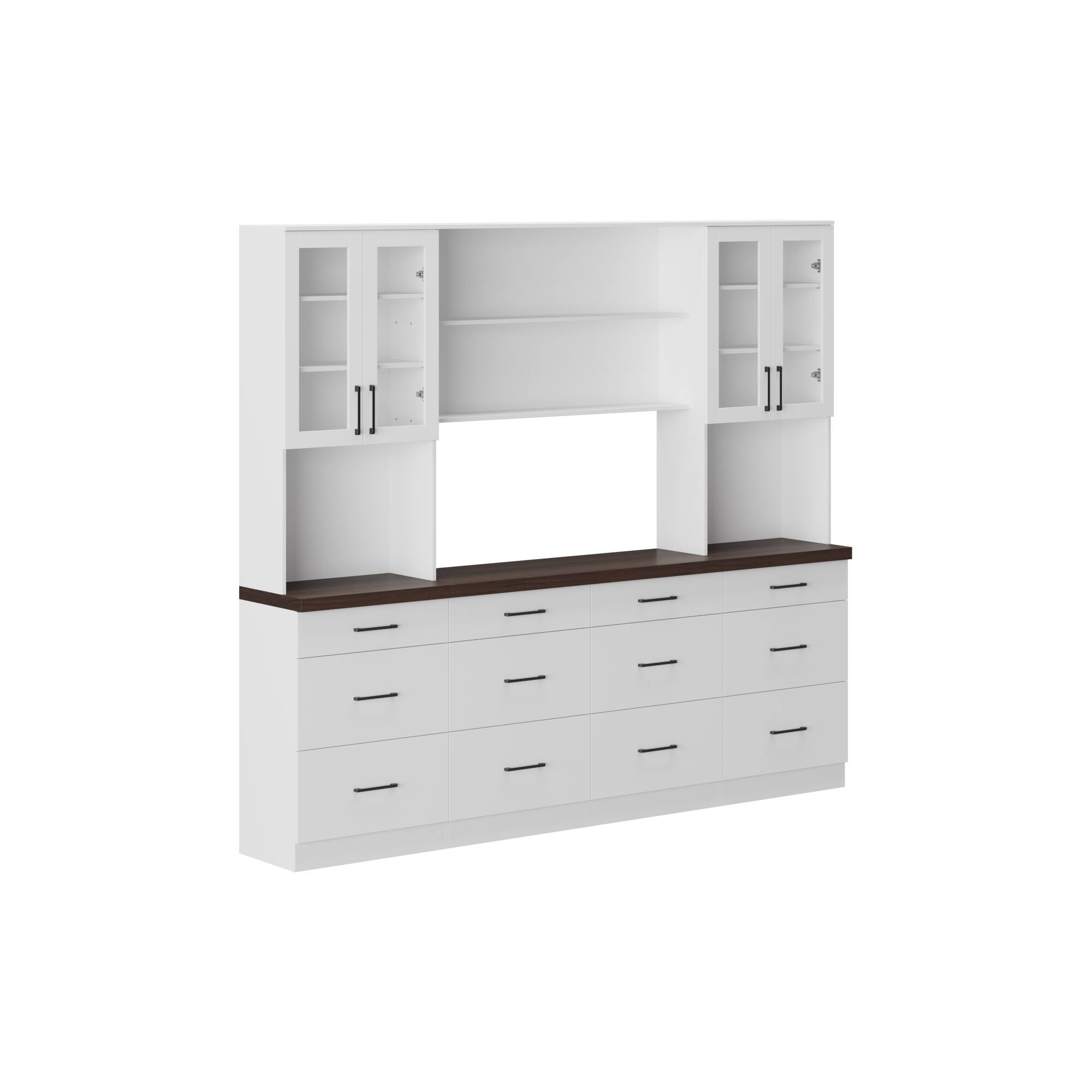 Angle. Famapy - Famapy Modern Kitchen Cabinet Buffet Set Stylish Storage for Sophisticated Spaces - White.