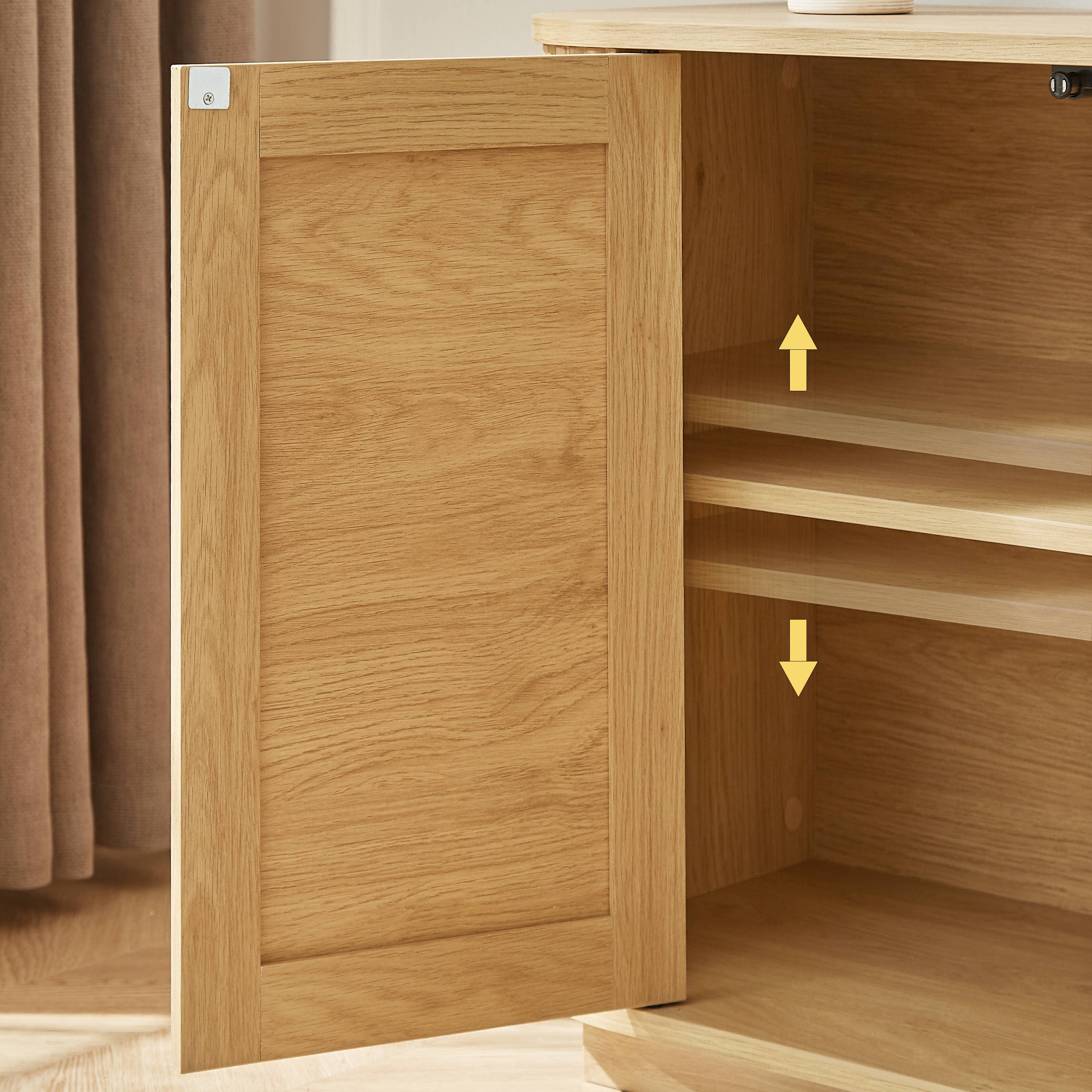 Alt View 1. Dexmalle - Dexmalle 64-inch wave shaped TV stand - Natural.