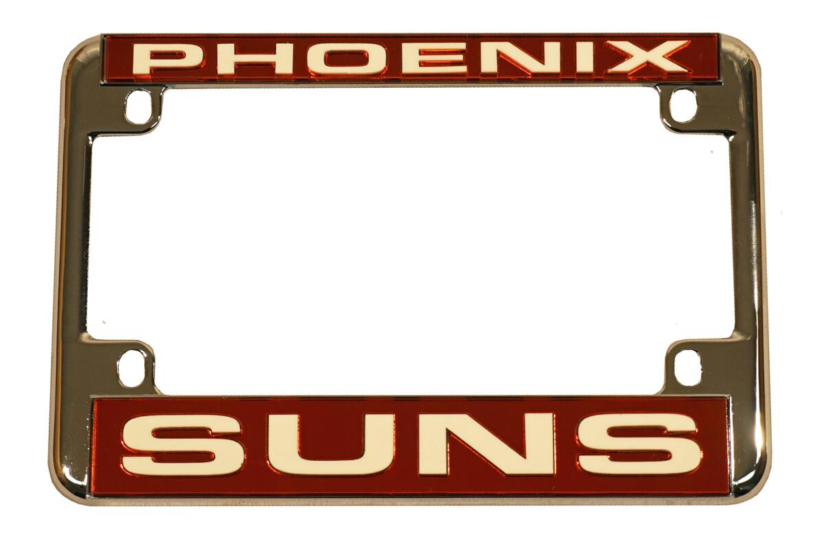 Phoenix Suns Basketball Chrome Motorcycle, RV or Trailer License Plate Frame