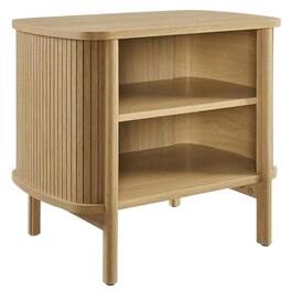 FurniFact - Nightstand with Open Storage and Modern Design - Brown