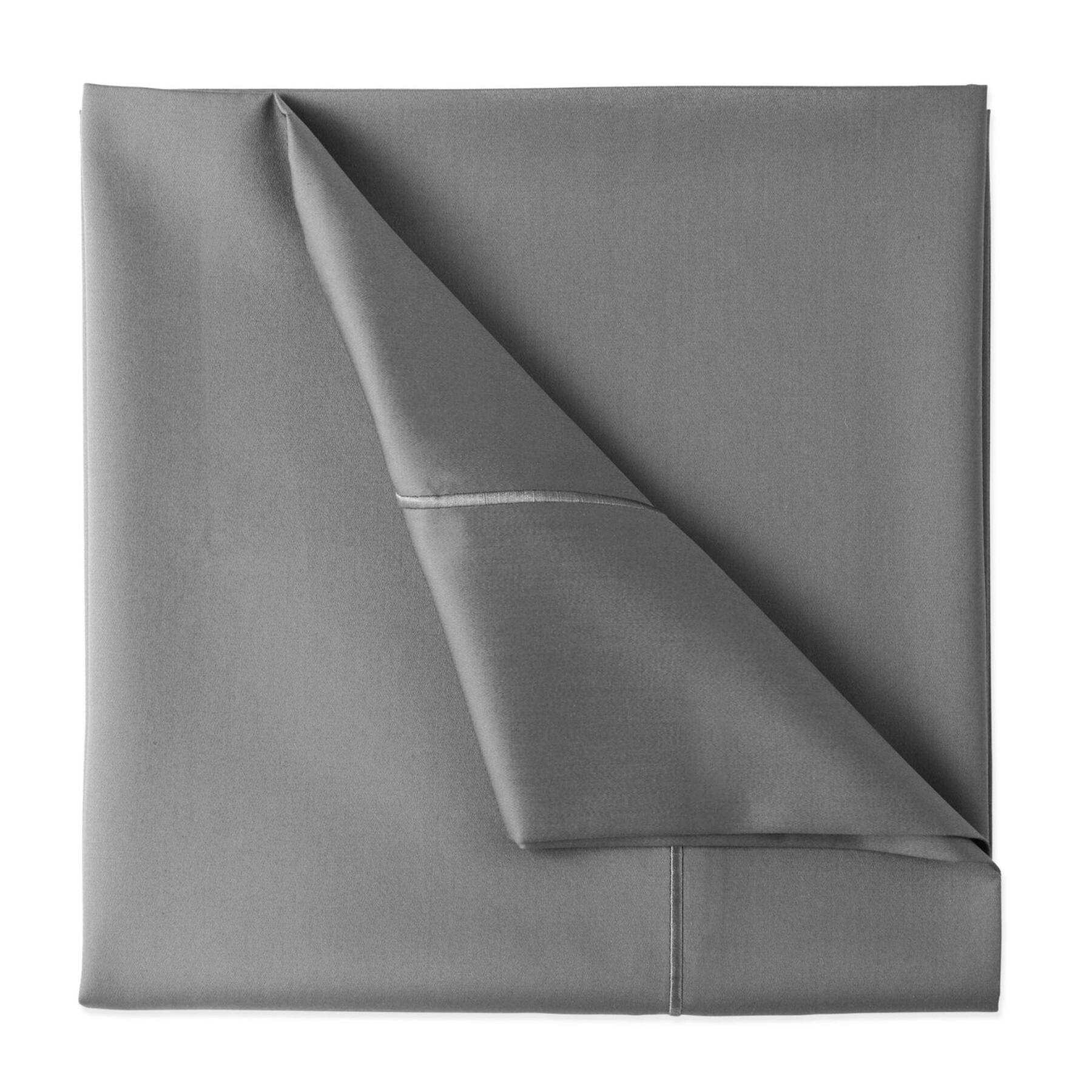 Left. Bibb Home - Bibb Home 1000TC Egyptian Cotton Rich 4-Piece Sheet Set - Charcoal.