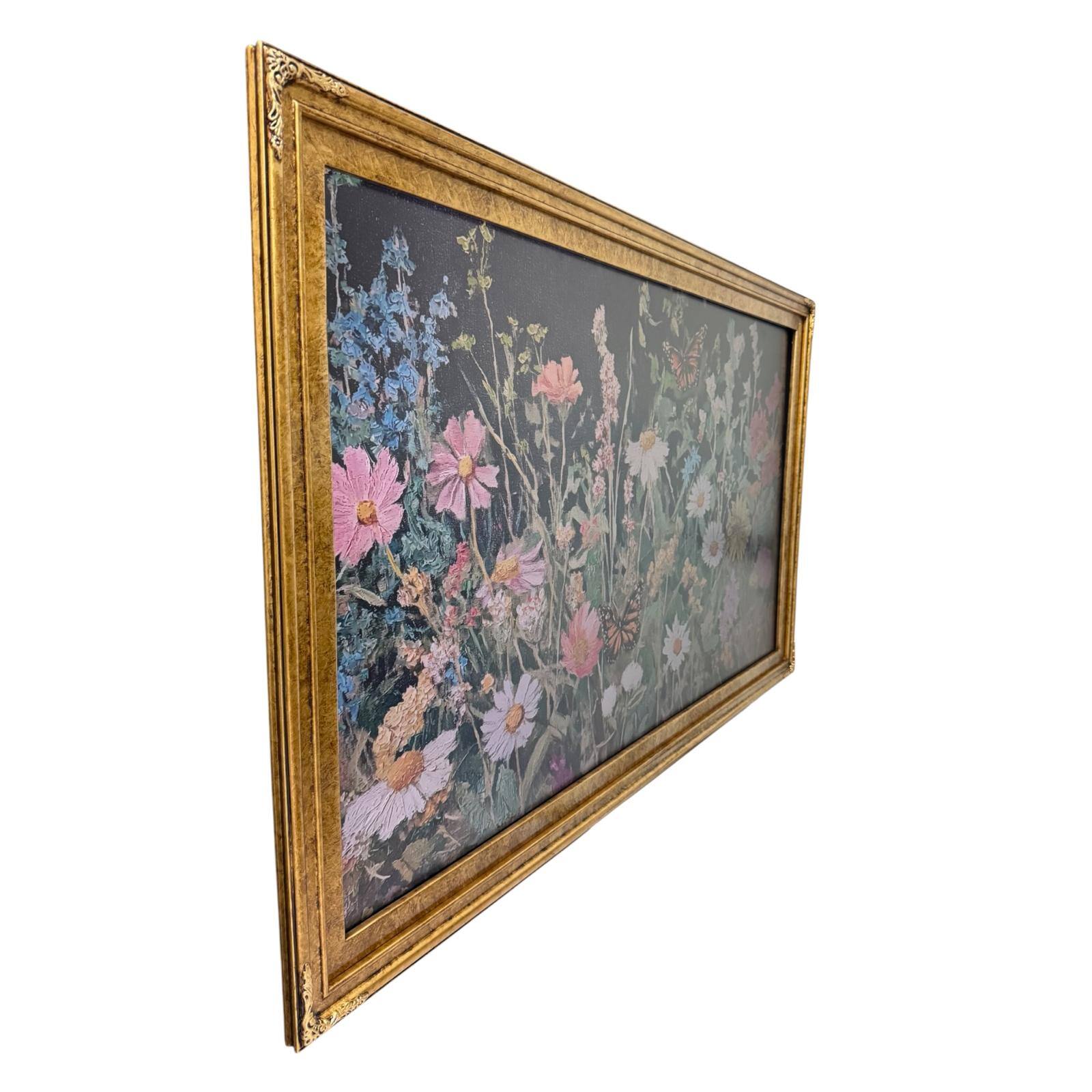 Angle. LAREDO FRAME FACTORY - 65 inch Hisense Canvas TV Ornate frame, Canvas TV by Hisense - MARBLE GOLD.