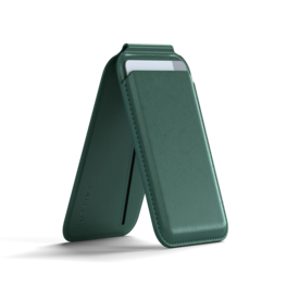 Satechi - Magnetic MagSafe Wallet - Double Flap Stand, 4 Card Slots, NFC Pass-Through, for iPhone 18 Pro/17/16/15/14 - Forest Green