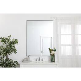 Elegant Decor - Metal frame rectangle mirror 36 inch in - Silver