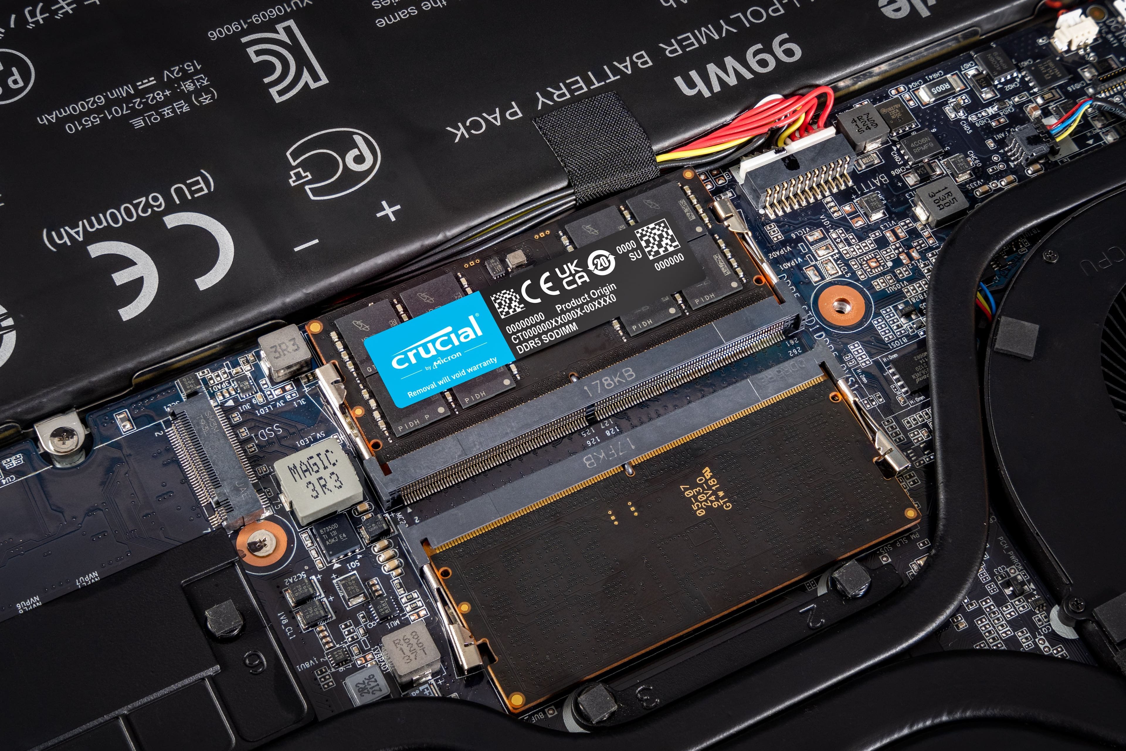 The largest text in the image reads "Critical." The following text has been cleaned up: "Origin Product crucial 00000000 CT000000XX000X-00XXX0 DDR5 SODIMM PIDH IN2 501 3R3 icron 292 ay veld warranty add OYAN Wi 178KB L BA Removal 1DH NE N P InE 10A E IDH L21 SSD N 152 21 TEDI 58 Sargnd s MAGIC 17FKB C 3R3 871500 1 Pe LAA C 201 NVPU7 RCSVS de 1Va CLI EE DO A C6T IneAt SA01 BBE 2R2 2126 BUF DHO 10 CPU."