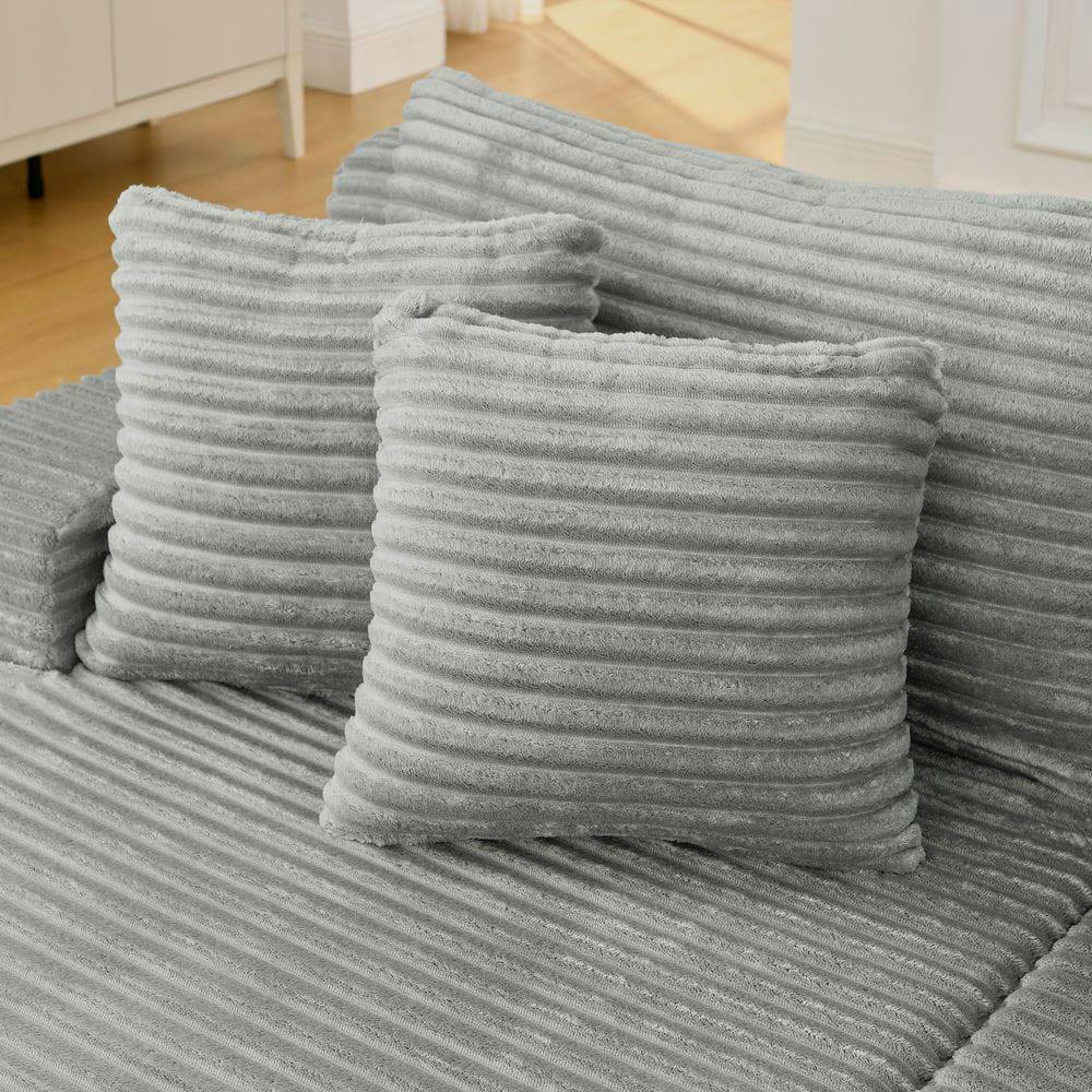 Angle. Kadyn - 2-Person Velvet Lounge Sofa, Compressed Fluffy Design with Instant Setup, Modern Indoor Loveseat, Gray - Gray.