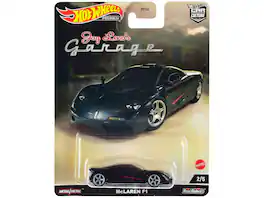 McLaren F1 Black with Red Stripes "Jay Leno’s Garage" Diecast Model Car by Hot Wheels