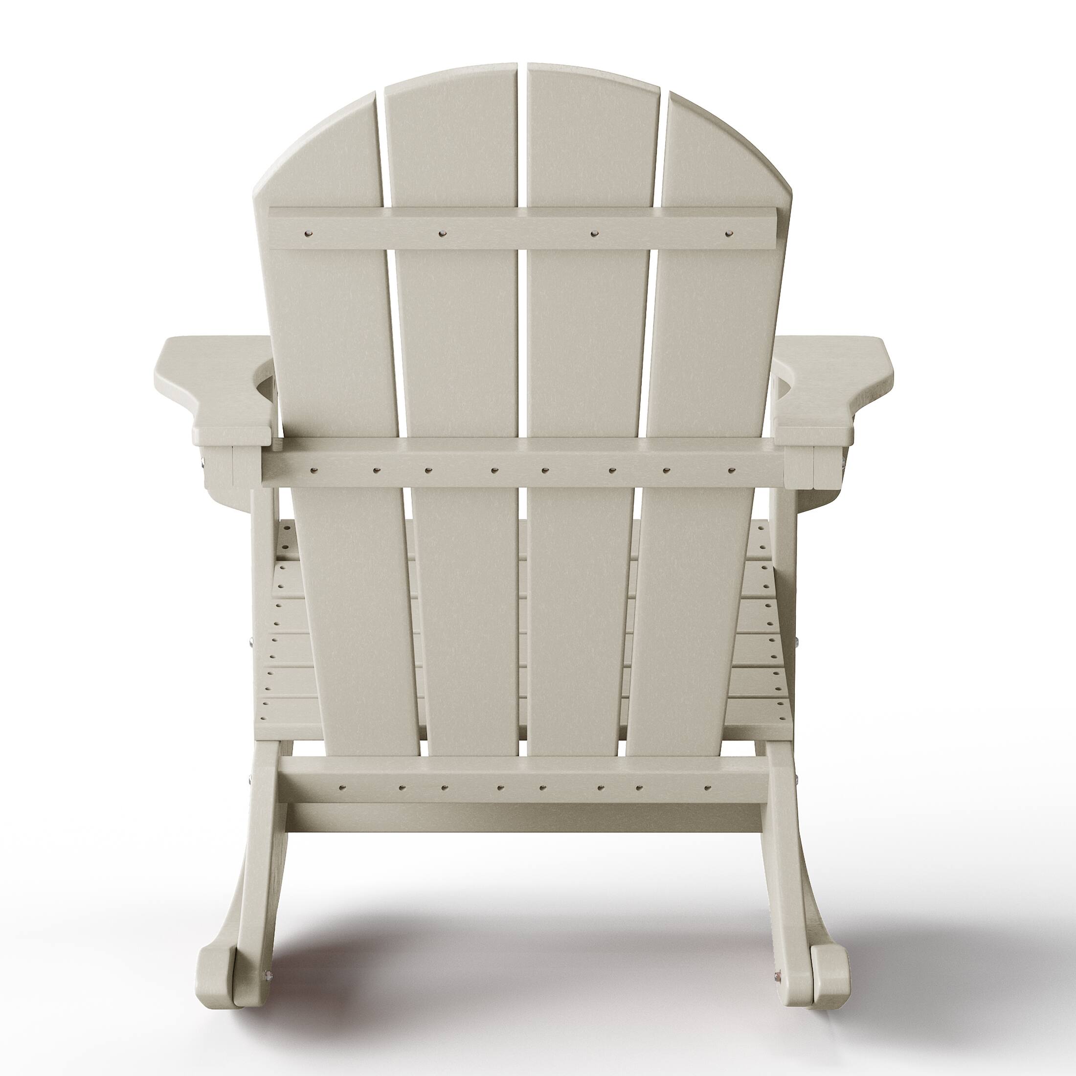 Alt View 1. WestinTrends - WestinTrends Malibu Outdoor / Patio Poly Adirondack rocking chair - Sand.
