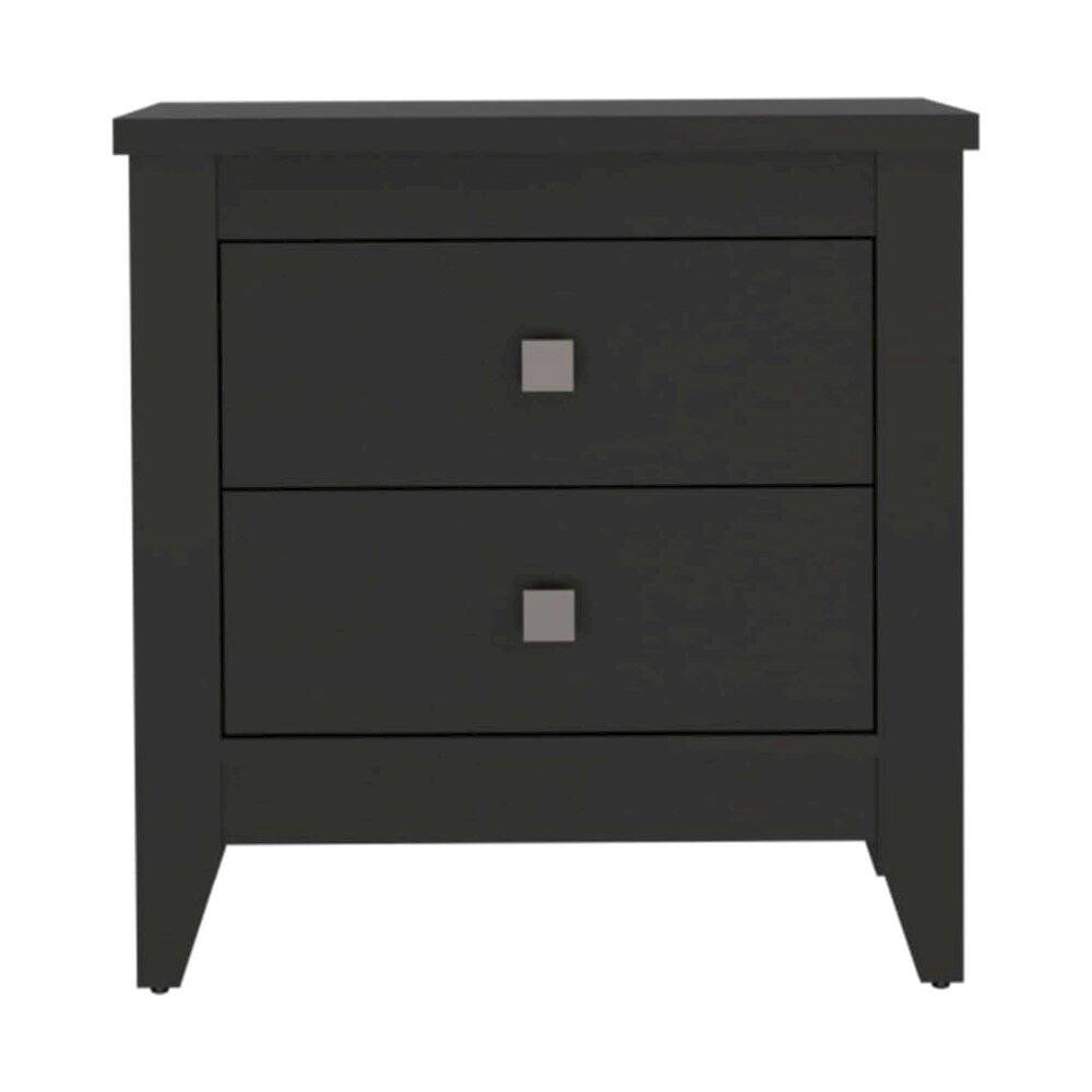 Alt View 1. TuHome - Amara 24" Tall Nightstand Black Black MDF - Black.