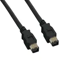 Front. Sanoxy - Sanoxy 15ft IEEE 1394a FireWire 400 6-pin to 6-pin, Black - Black.