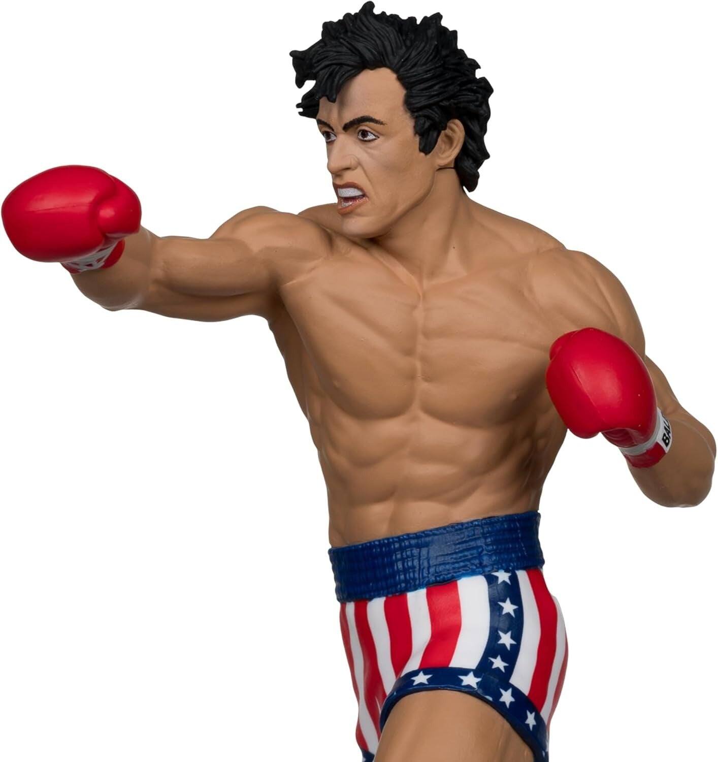 Alt View 4. McFarlane Toys - Movie Maniacs: Rocky 4 Rocky Balboa Posed - 6" Figure - Black.