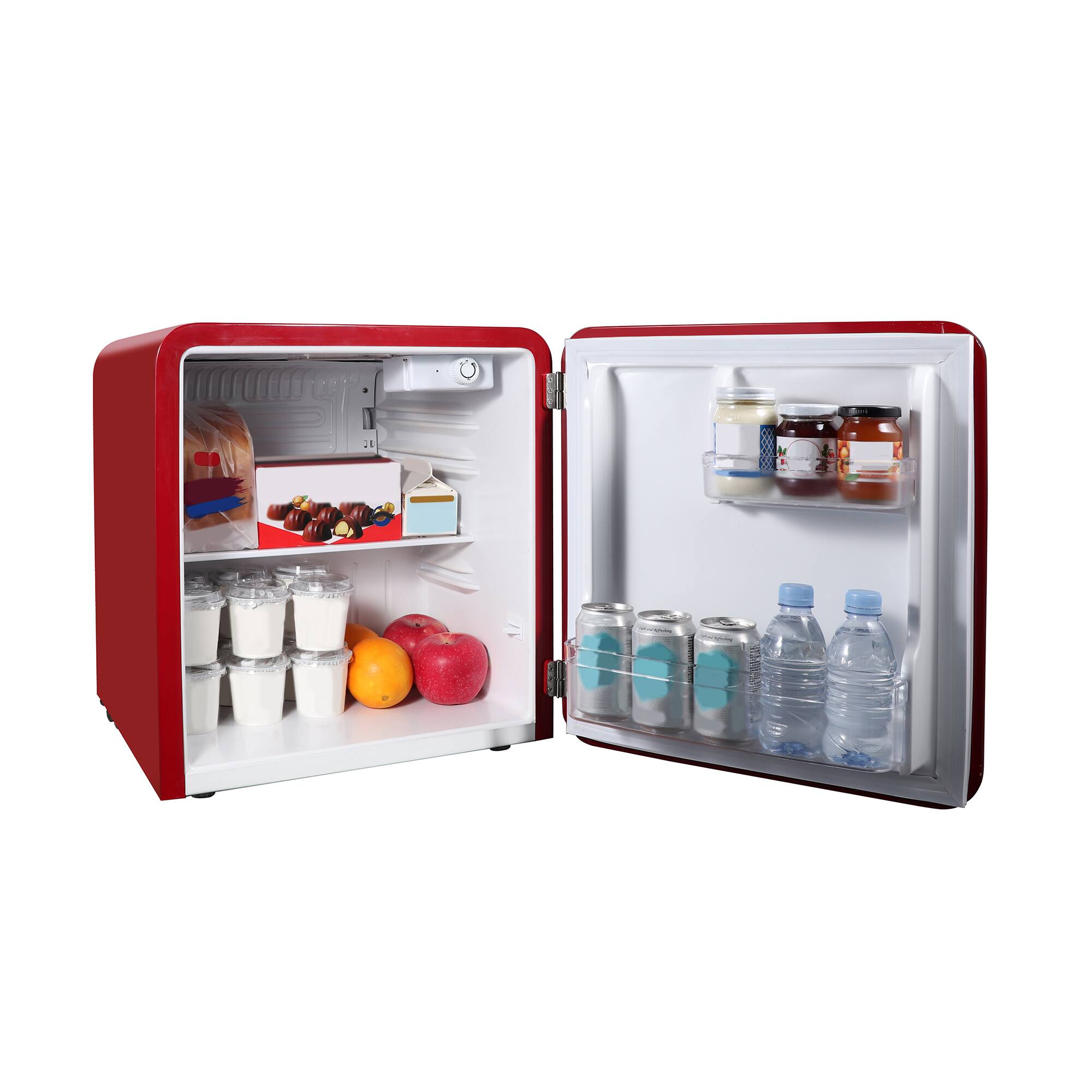Alt View 7. Magic Chef - 1.6-Cu. Ft. ENERGY-STAR Certified Retro Mini Fridge, Manual Defrost - Red.