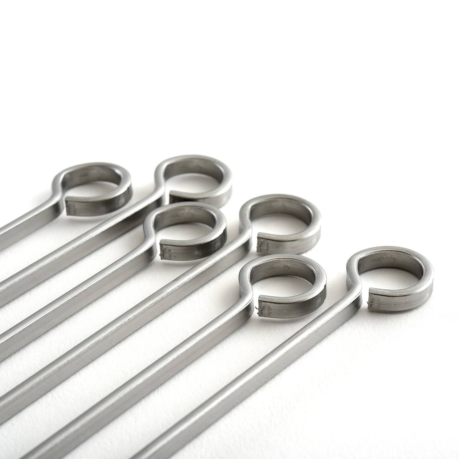 Alt View 1. Norpro - Stainless Steel 12-Inch Barbeque Skewers, Set of 6 - Silver.