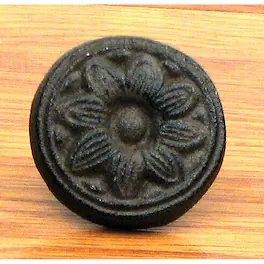 BreeBe - Sunflower Knob Set of 6 - Black