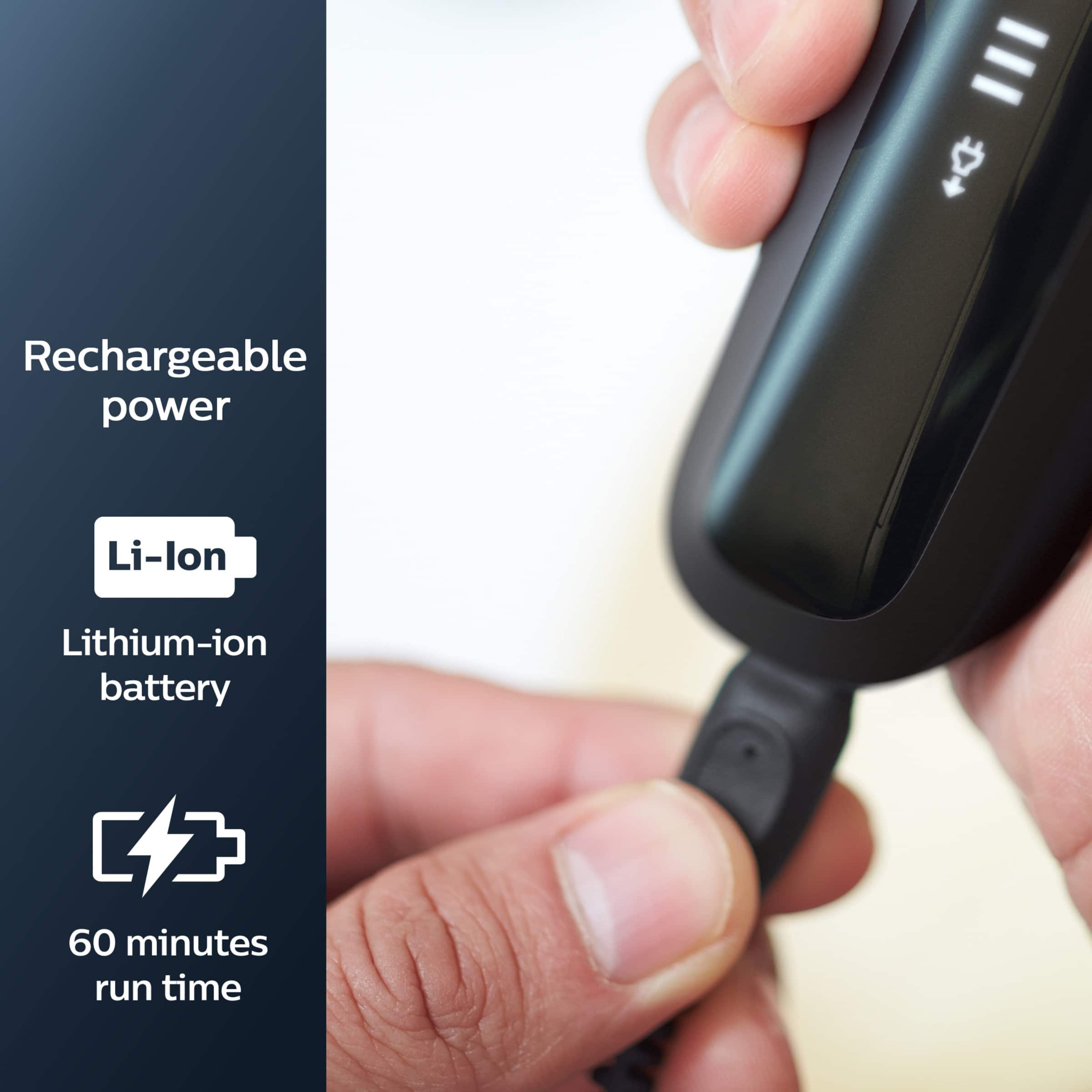 Alt View Zoom 15. Philips Norelco - Shaver 5300, Rechargeable Wet & Dry Shaver with Pop-Up Trimmer - Deep Black.