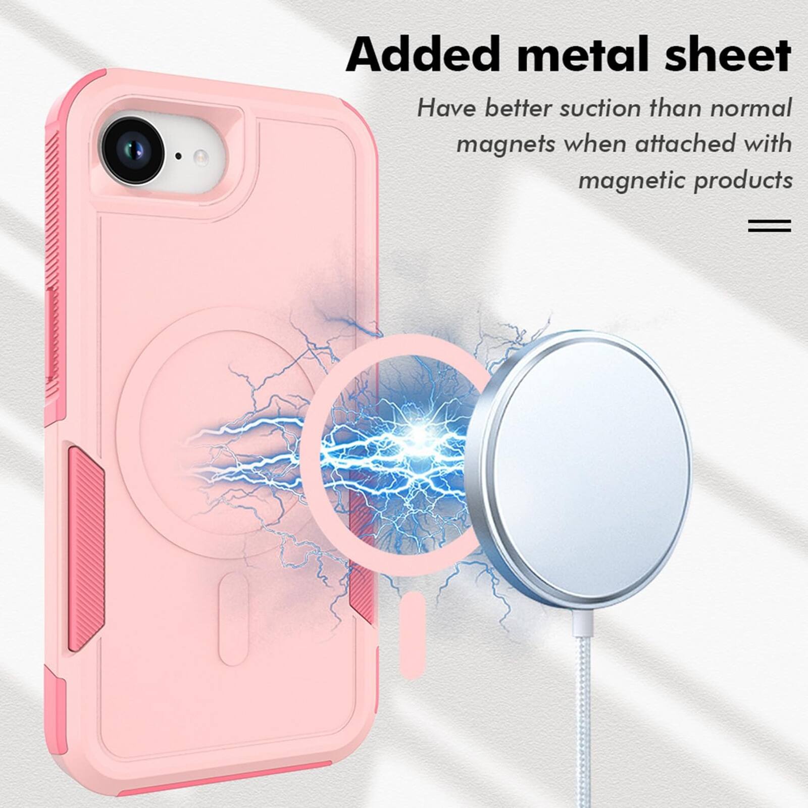 Added metal sheet  
Have better suction than normal magnets when attached with magnetic products