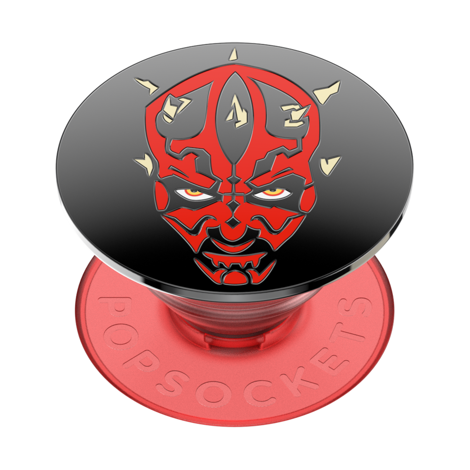 Angle. PopSockets - Adhesive PopGrip Universal Grip & Stand for Cell Phones - Star Wars -Darth Maul Enamel.