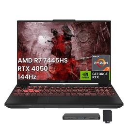 ASUS - TUF A16 16" WUXGA Gaming Laptop,Ryzen 7 7445HS,GeForce RTX 4050,16GB DDR5,1TB SSD+1TB Dock Set,Win 11 Pro - Gray