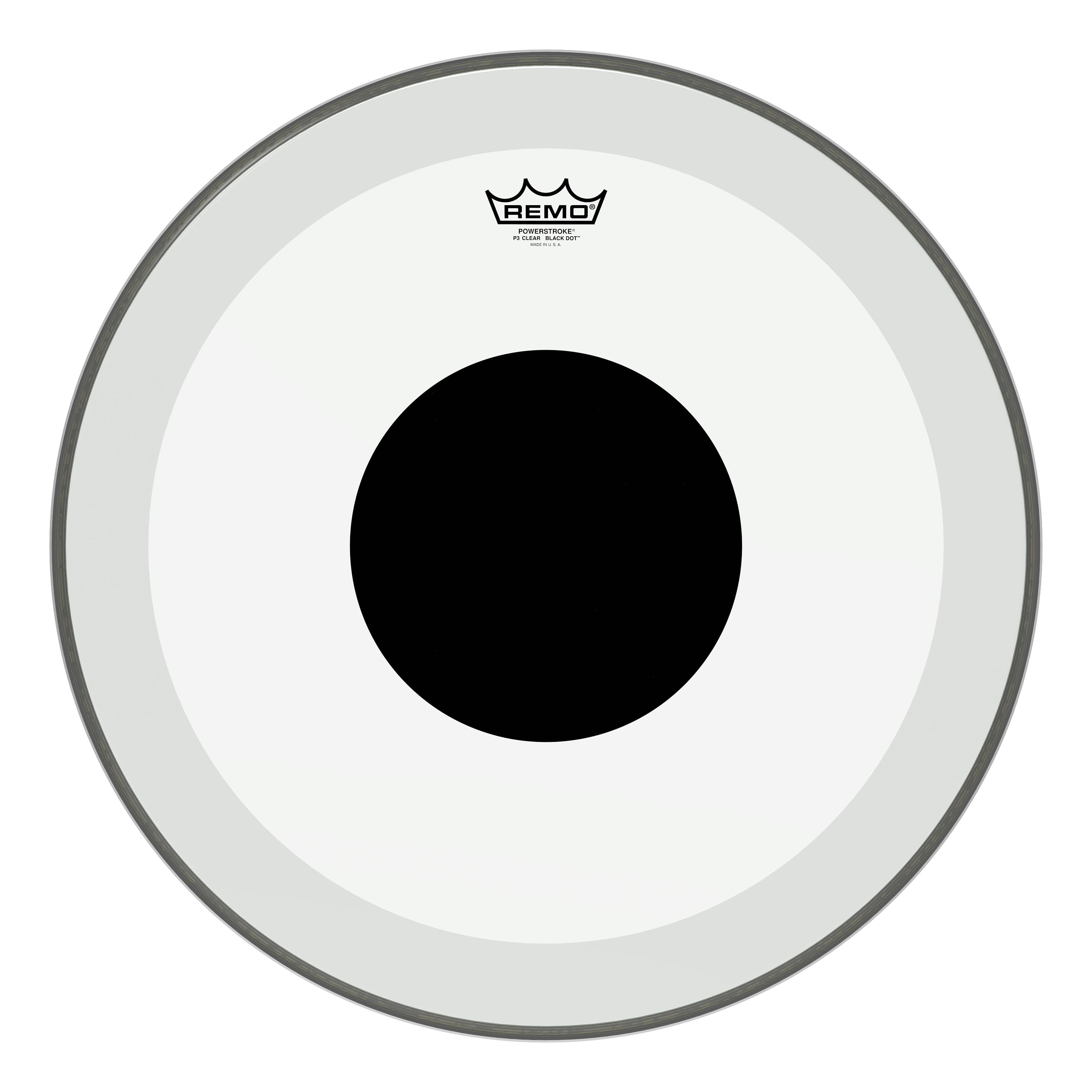Remo - Bass, Powerstroke 3, Clear, 20 Diameter, No Stripe, Top Black Dot price history on PriceWatchPro