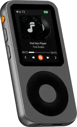 Fosi Audio - DAP Neo MP3 Music Player with 64Gb MicroSD Card - Gray