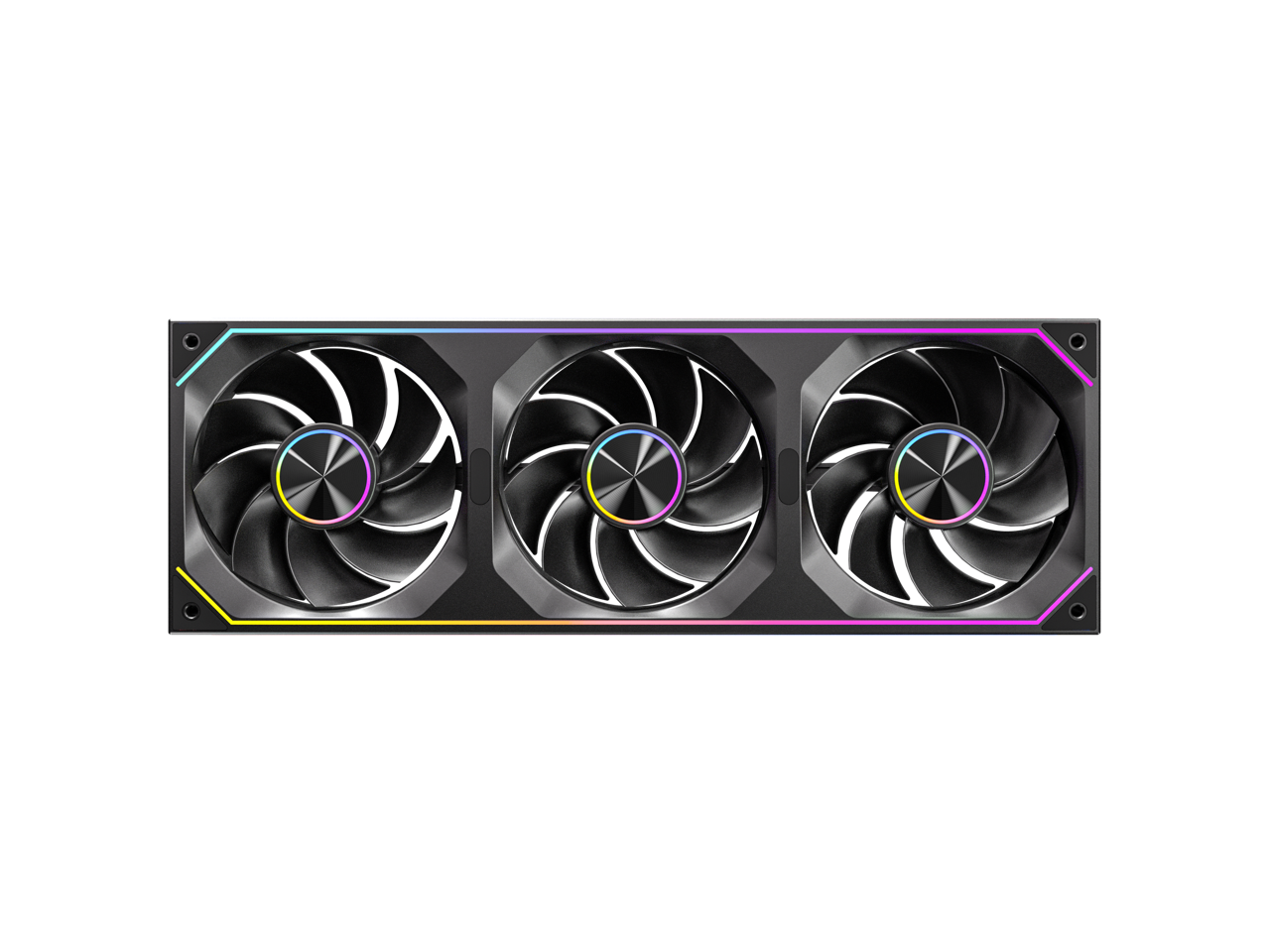 Alt View 1. Antec - Antec Infinity Matrix 360 Reverse ARGB, 360mm Fan, Reverse Blade, Dual-Cable, 4-Sided Lighting, PWM 1800 RPM - Multicolor.