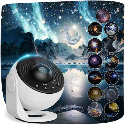 Front. PRIMEPLUS - Galaxy Projector Night Light, 13-in-1 HD Planetarium Star Projector for Bedroom, Hall & Tent Decoration.