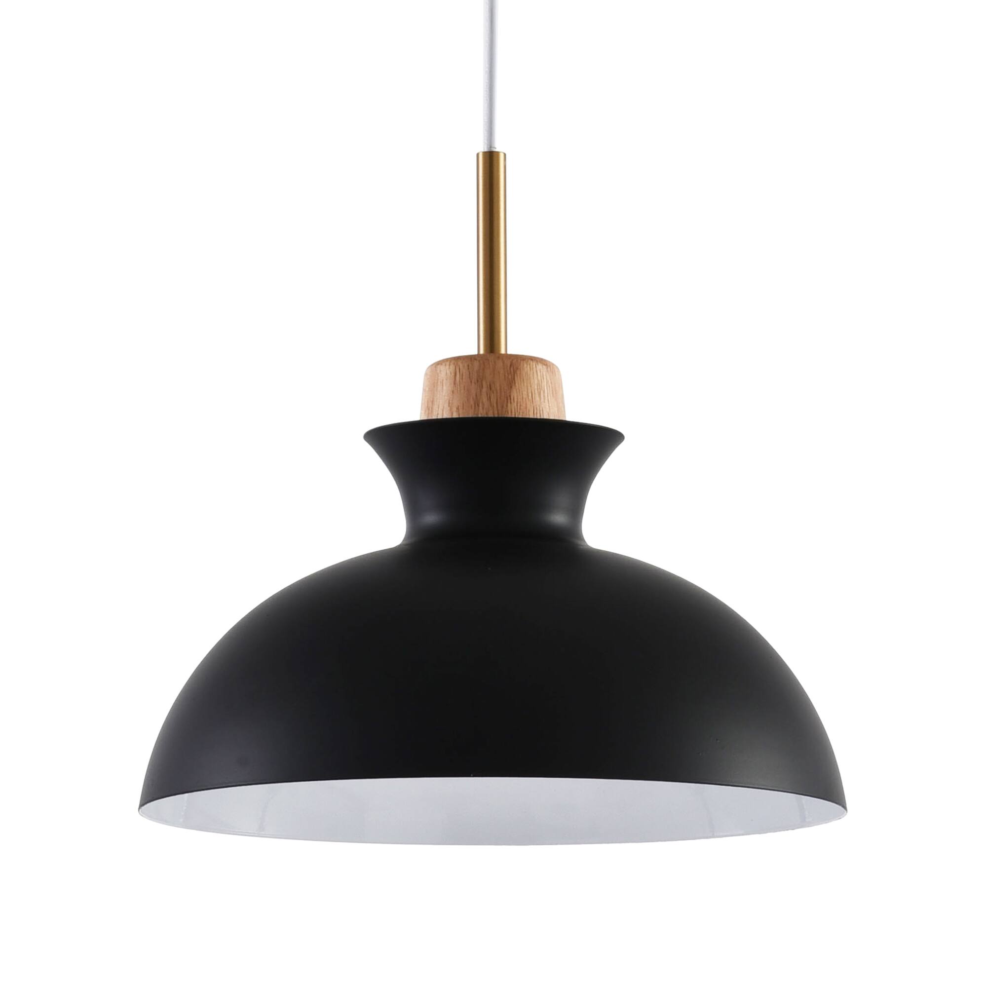 Alt View 6. Parrot Uncle - 1-Light Modern Black Hanging Pendant Light - Black.
