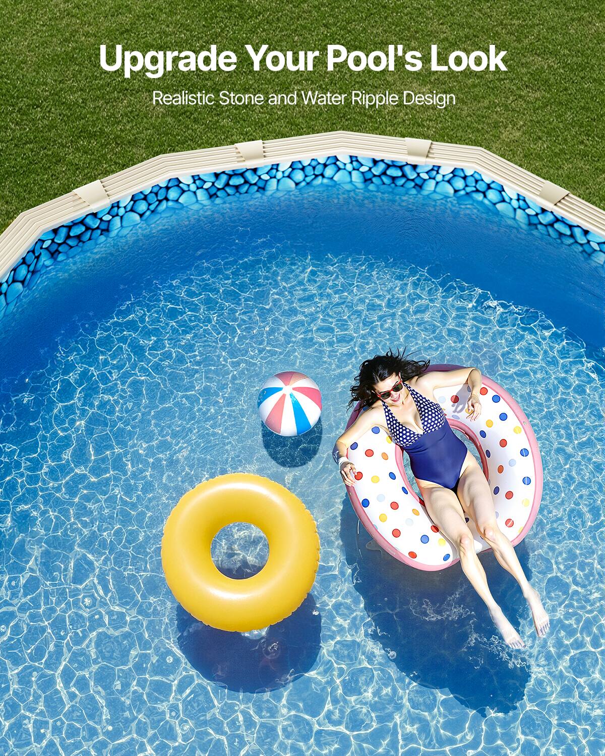 Upgrade Your Pool's Look  
Realistic Stone and Water Ripple Design