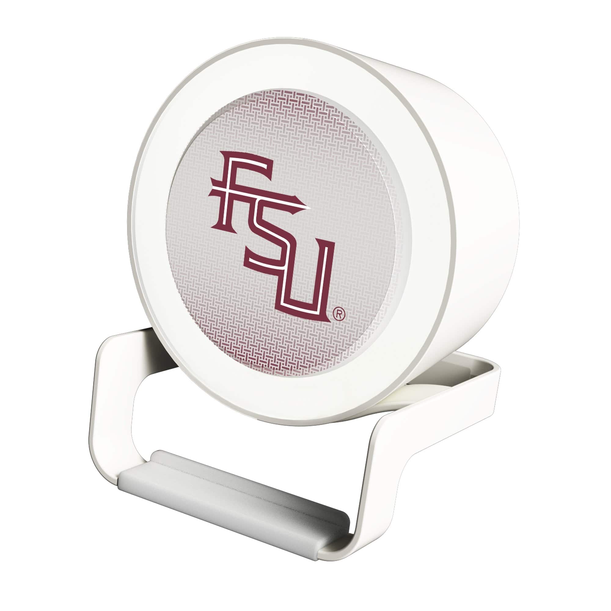 Front. Keyscaper - Florida State Seminoles Linen Print Nightlight Charger & Bluetooth Speaker - White.