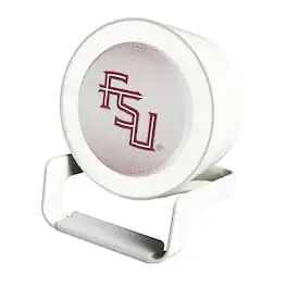 Keyscaper - Florida State Seminoles Linen Print Nightlight Charger & Bluetooth Speaker - White