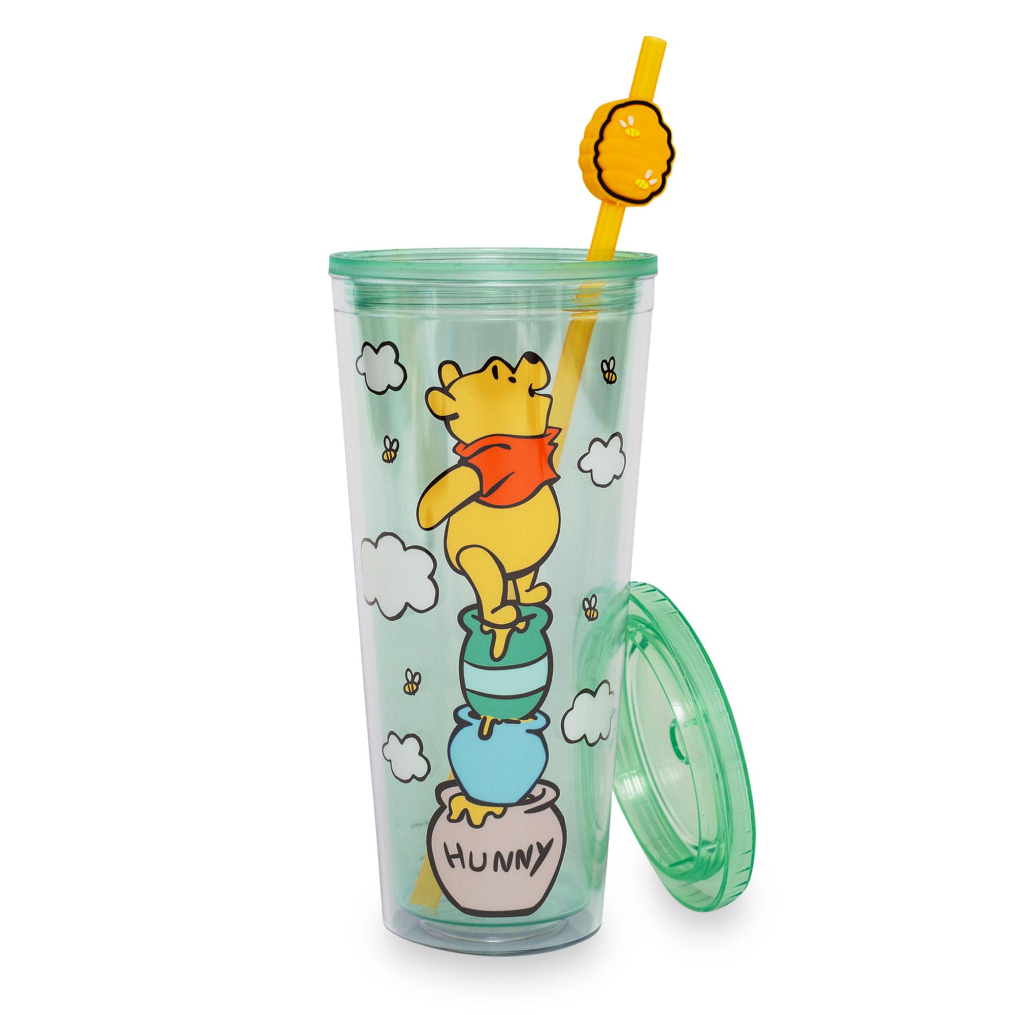 Alt View 1. Disney - Disney Winnie the Pooh Hunny Pot Carnival Cup With Lid and Straw | Hold 24 Ounce - Blue.