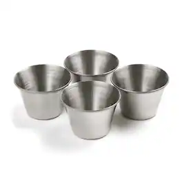 Norpro - Stainless Steel Butter and Sauce Cups, Set of 4 - White