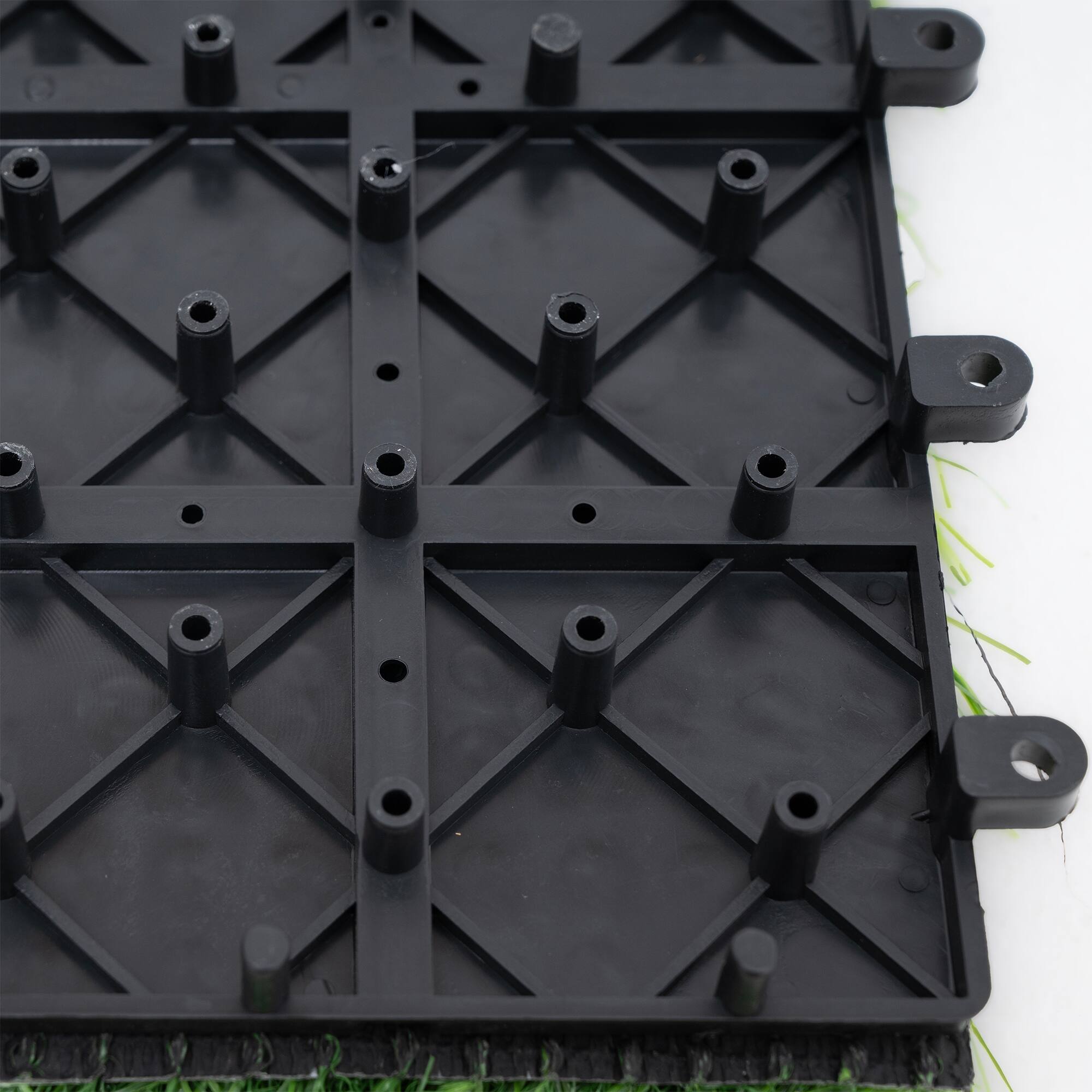 Alt View 7. Bliss Hammocks - Bliss Outdoors 12"x12" Artificial PP Grass Interlocking Tiles, Green, Set of 30 - Green.