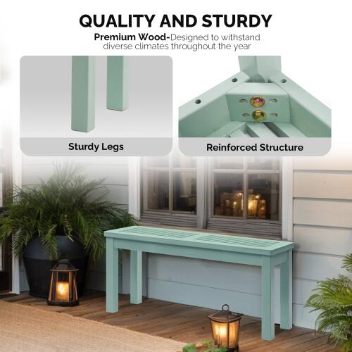 QUALITY AND STURDY

Premium Wood - Designed to withstand diverse climates throughout the year

Sturdy Legs

Reinforced Structure