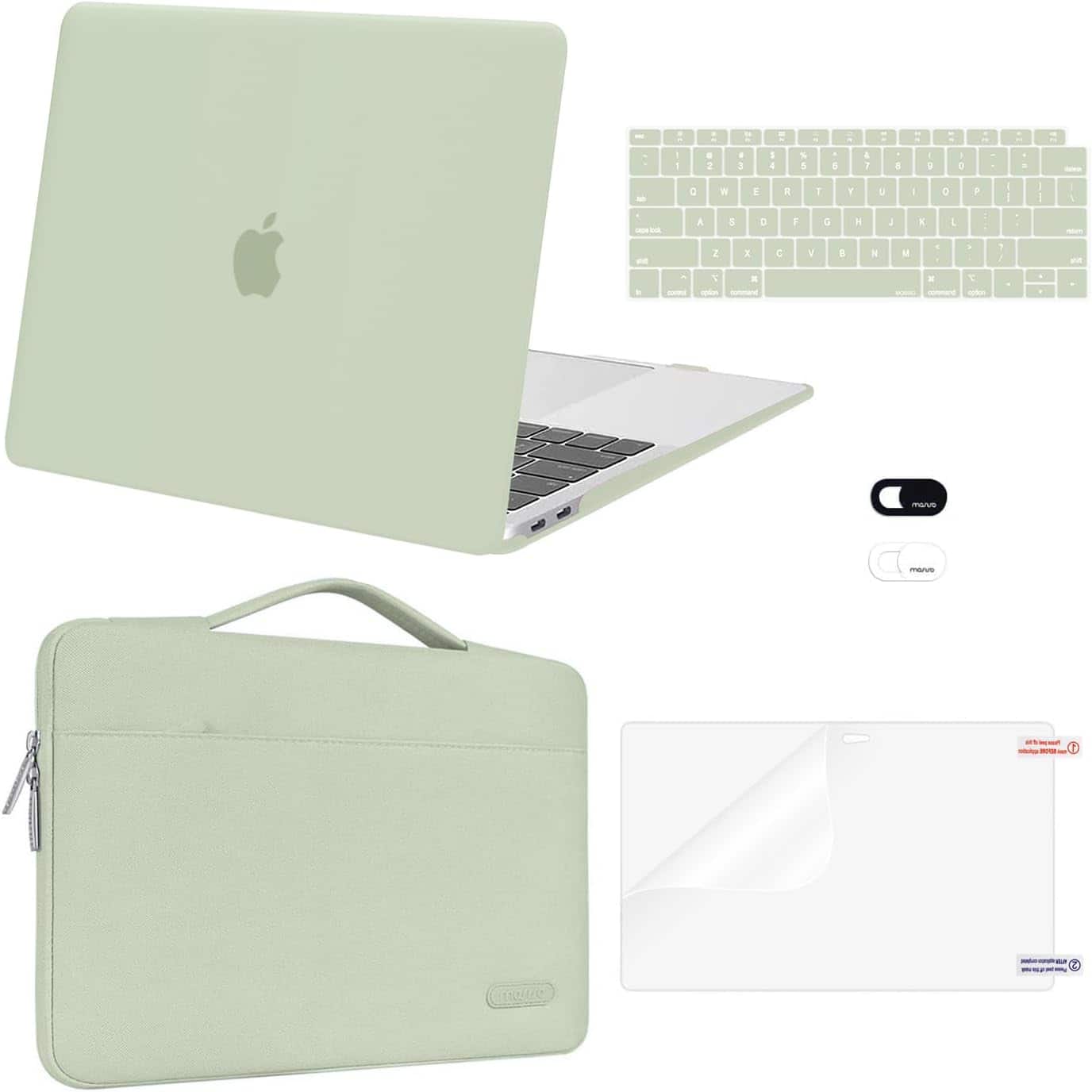 mosiso - 5-in-1 MacBook Air 13 Case and Sleeve Kit A2337/A2179/A1932 - Sage Green