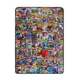 Surreal Entertainment - Marvel Comics Covers Fleece Throw Blanket | 45 x 60 Inches - Red