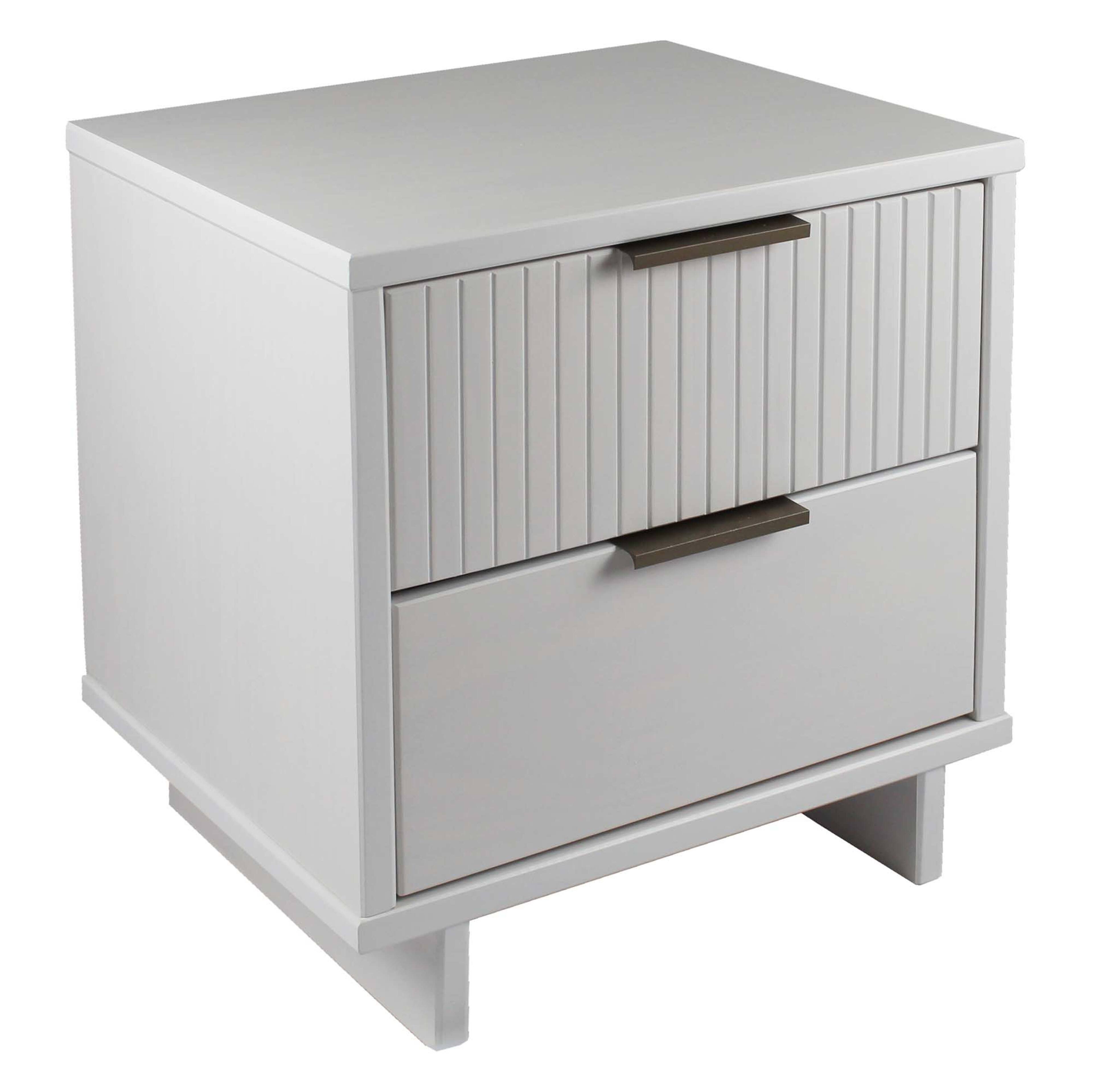 Alt View 3. Manhattan Comfort - Granville Modern 18" Nightstand - Set of 2 - White.