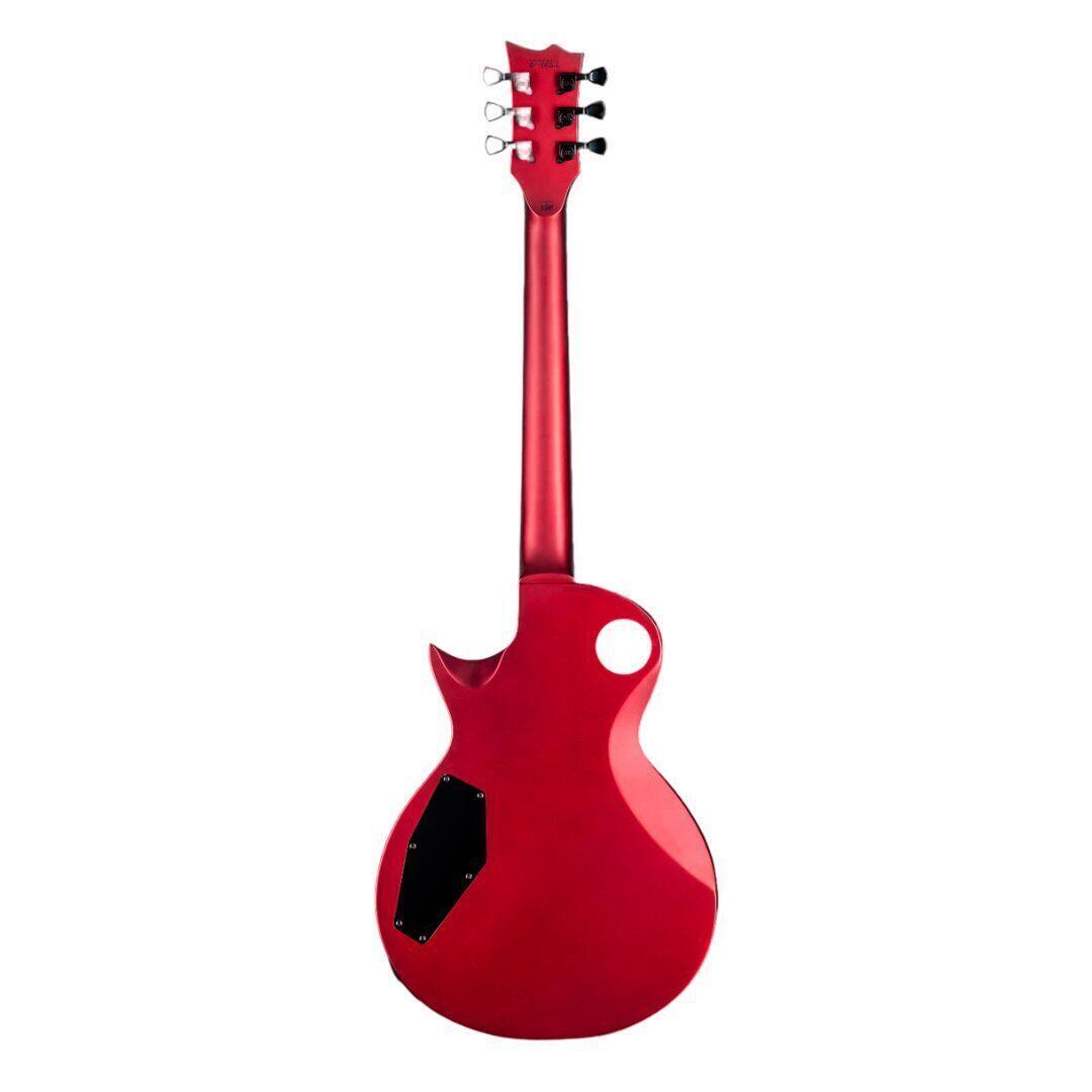 Left. ESP - ESP LTD EC-256 Electric Guitar, Candy Apple Red Satin.