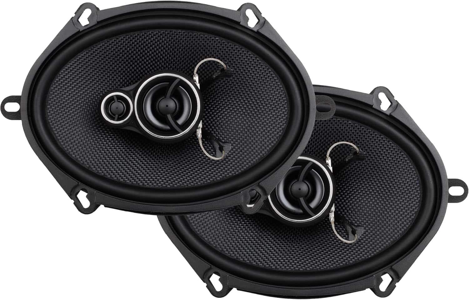 Jensen - APEX Power Series 6x8 3-Way Premium Aramid Fiber Car Speakers (Pair) | 250 Watts Peak Power (60W RMS) per Speaker - Black