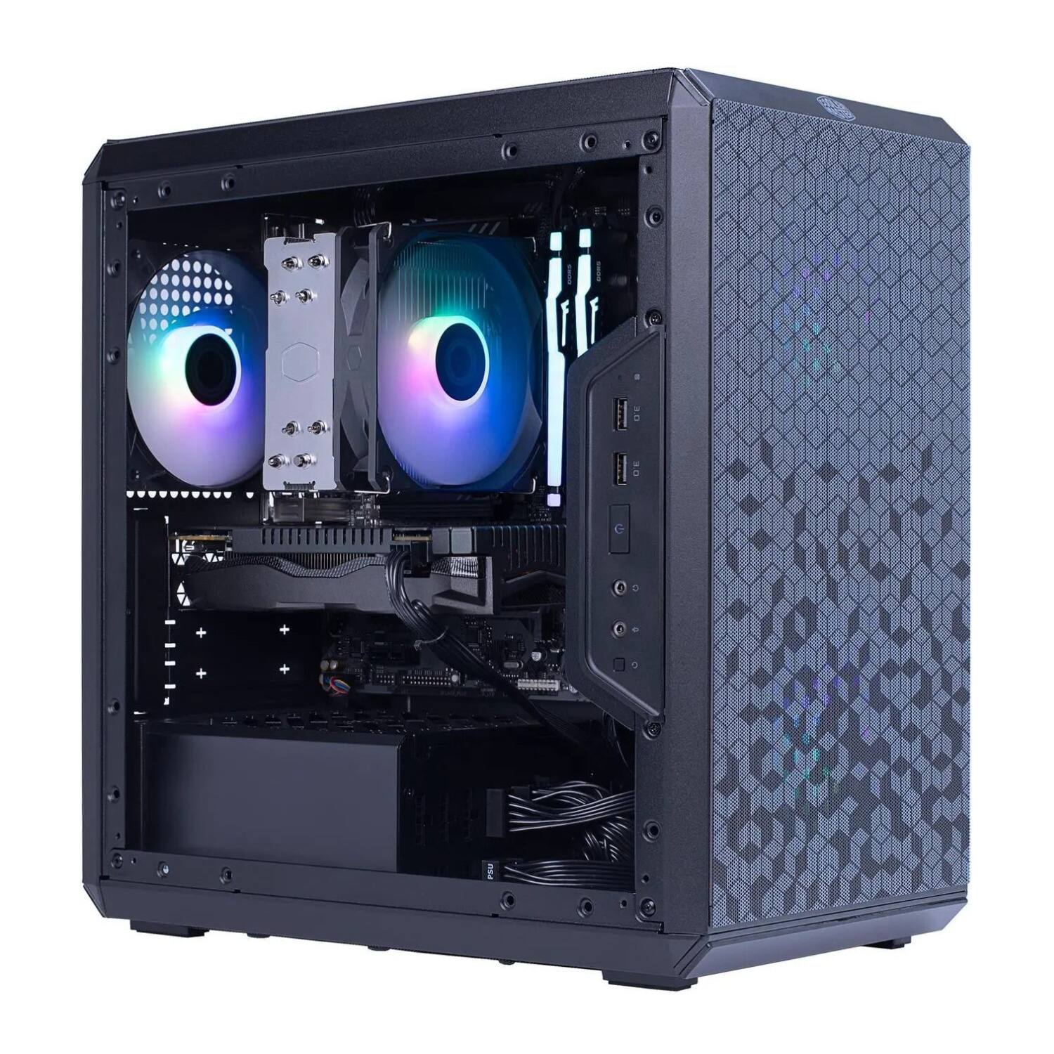 Angle. Cooler Master - Cooler Master Gaming PC Ryzen 5 5500, 16GB DDR4, 1TB SSD, RTX 3060 12GB, Win 11.