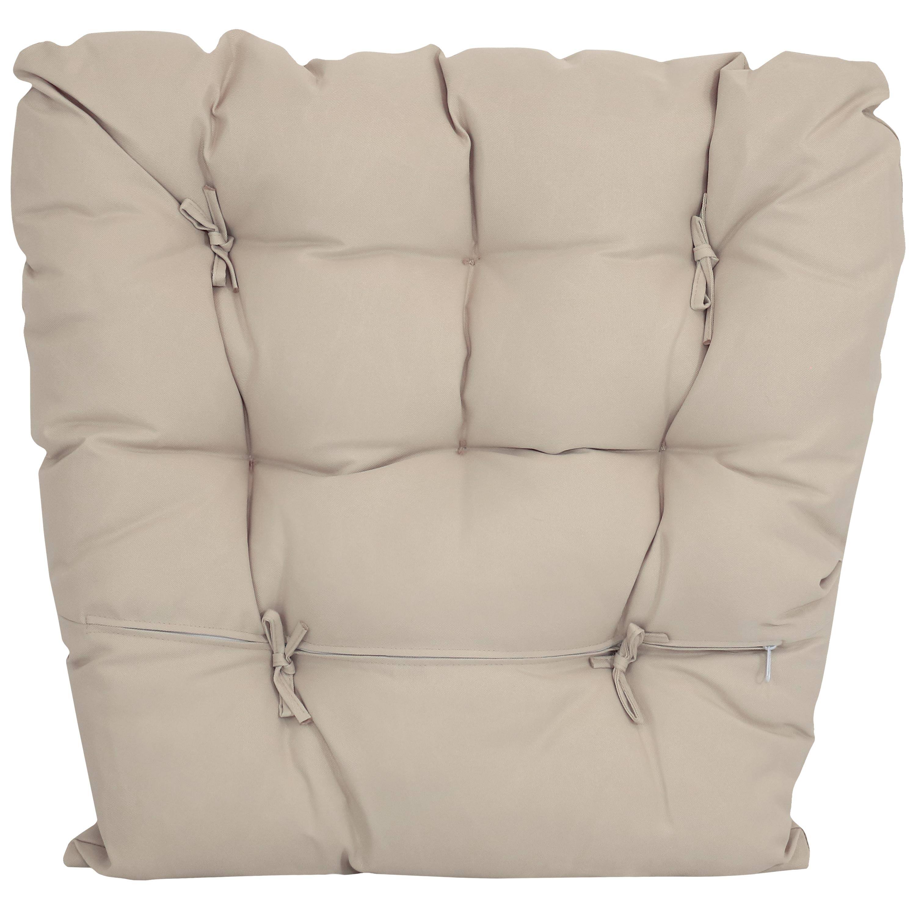 Alt View 6. Sunnydaze - Caroline Egg Chair Replacement Seat and Headrest Cushions - Beige.