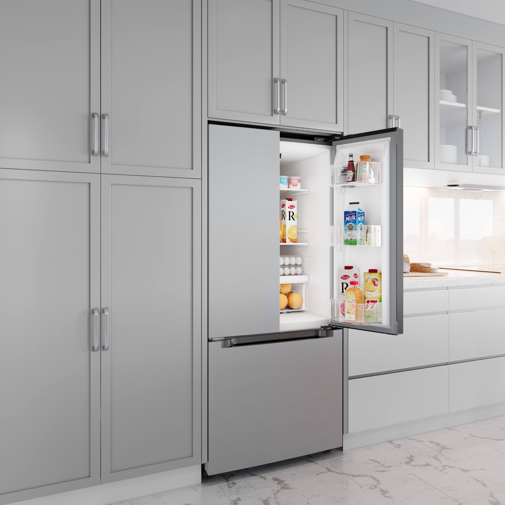 Alt View 3. Koolmore - 18.5 cu. ft. Stainless-Steel French Door Refrigerator in Silver (KM-RERFDSS-18C) - Stainless-Steel.