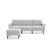 Front. Burrow - Mid-Century Nomad Sofa with Ottoman - Crushed Gravel.