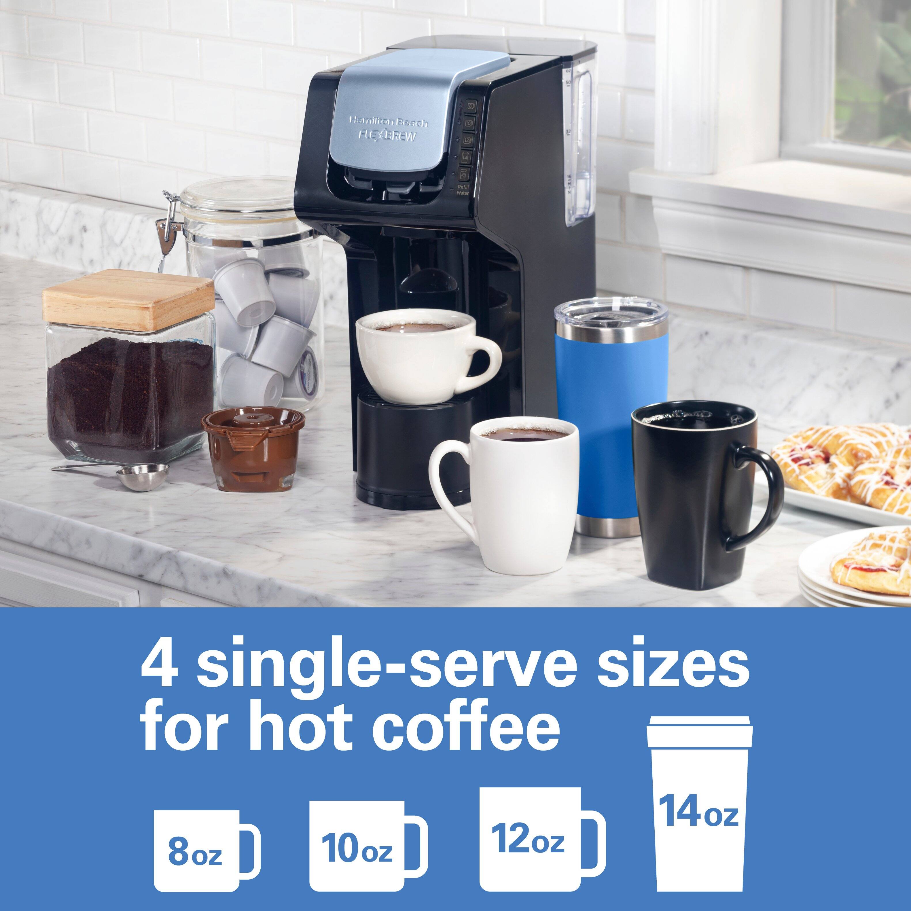Hamilton Beach Ackerow  
Bill Han  
4 single-serve sizes for hot coffee: 8oz, 10oz, 12oz, 14oz