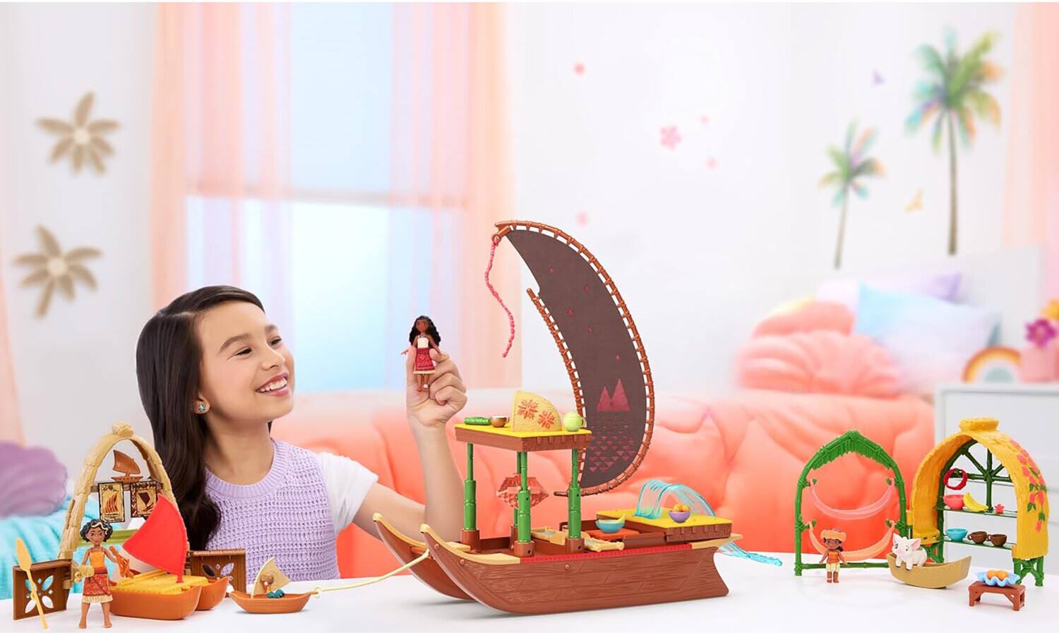Alt View 2. Mattel - Disney Moana 2 Moana & Loto's Workshop Playset   - COLLECTIBLES - Multicolor.