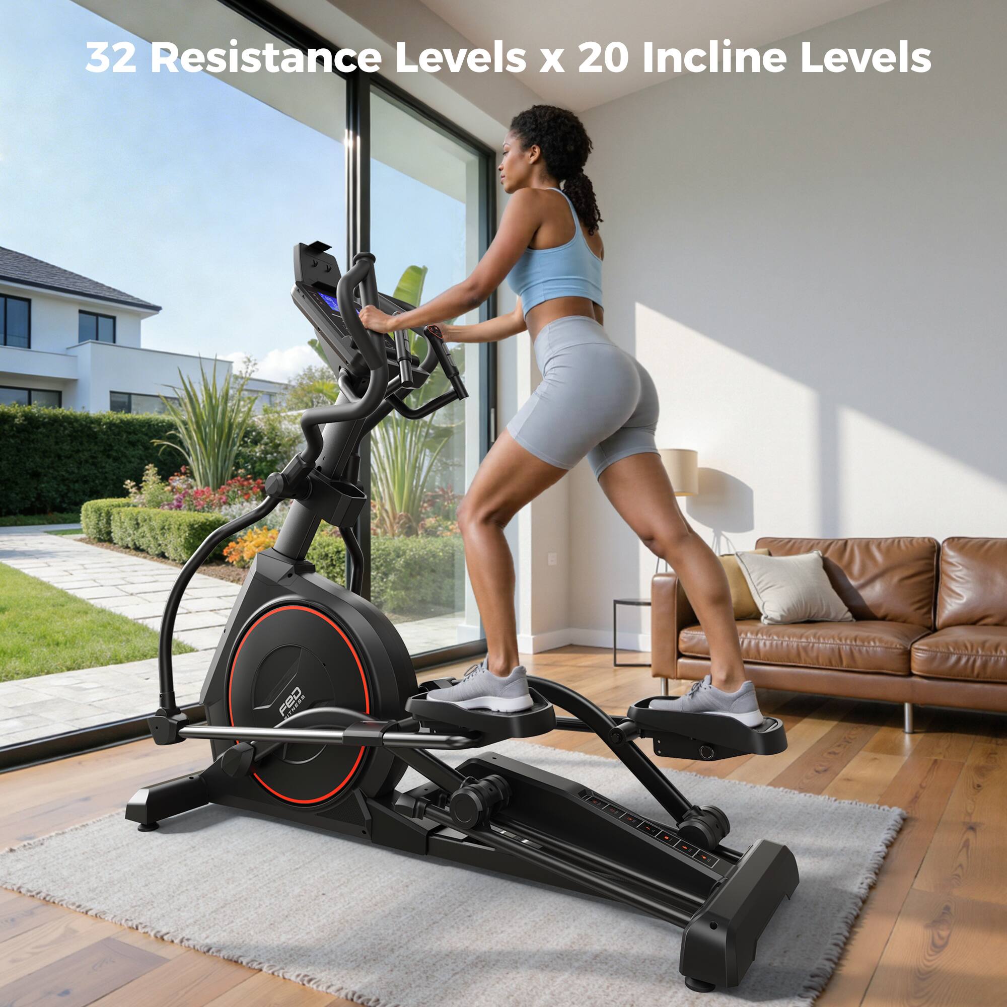 32 Resistance Levels x 20 Incline Levels