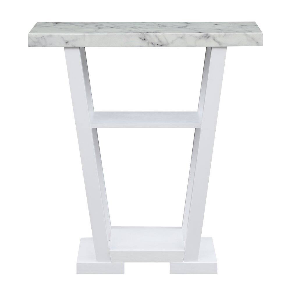 Left. FurniFact - Console Table, Gray Marble - Marble.