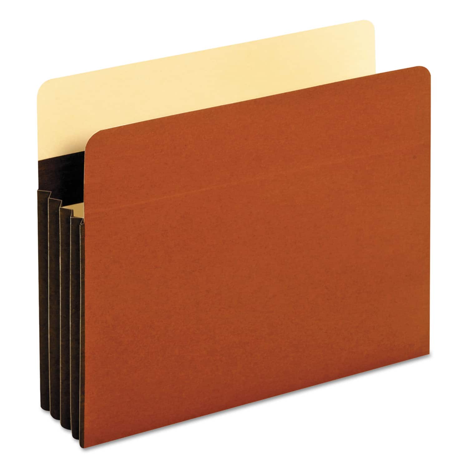 Tops Business Forms - Extra-Wide Heavy-Duty File Pockets, 3.5" Expansion, Letter Size, Redrope, 10/Box